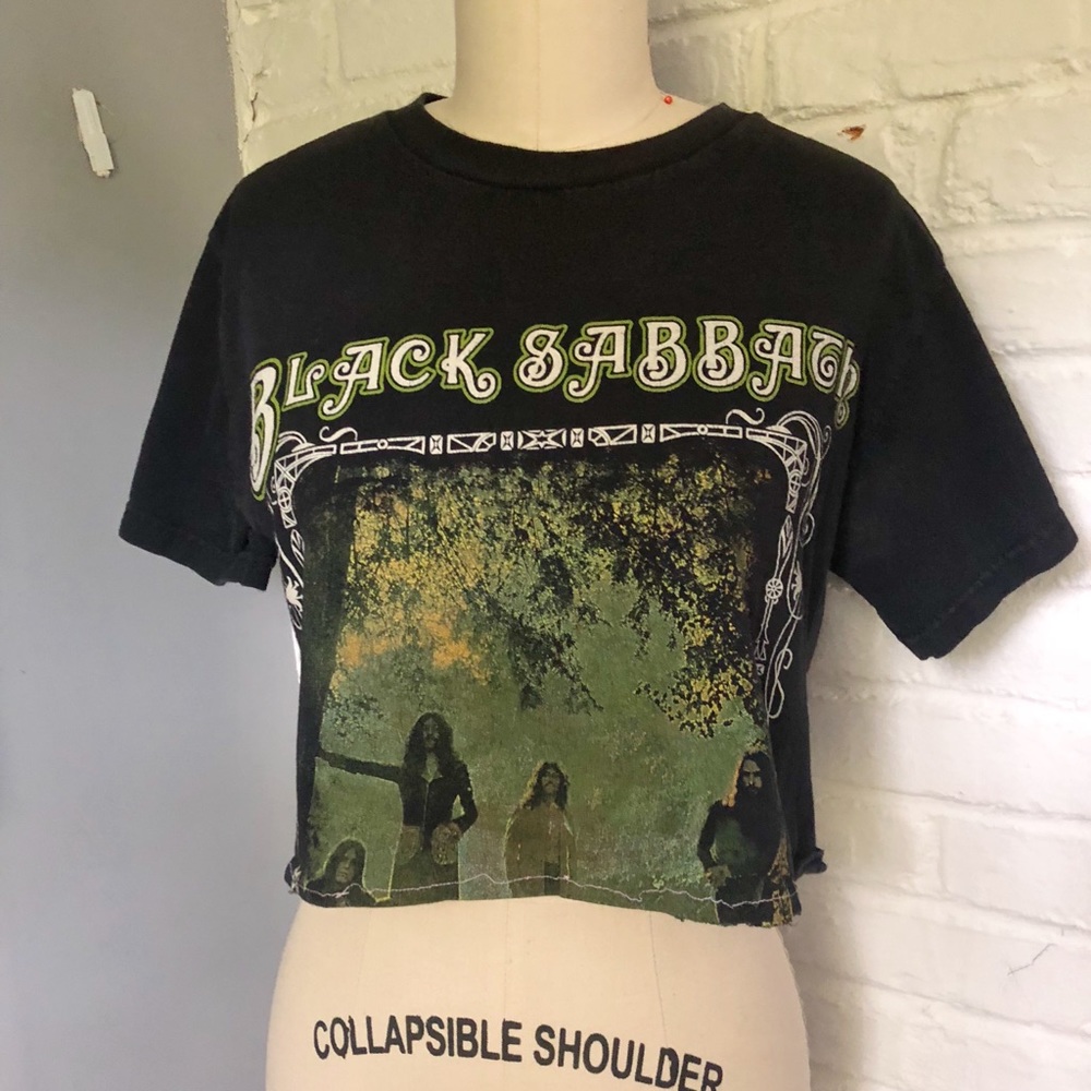 Faded Worn Vintage Crop Band Tee
